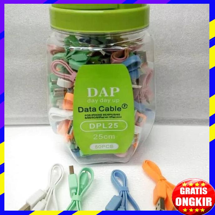 ACC HP KABEL DATA CHARGER DAP DPL25 IPHONE 5 6 7 8 X10 25CM POWERBANK
