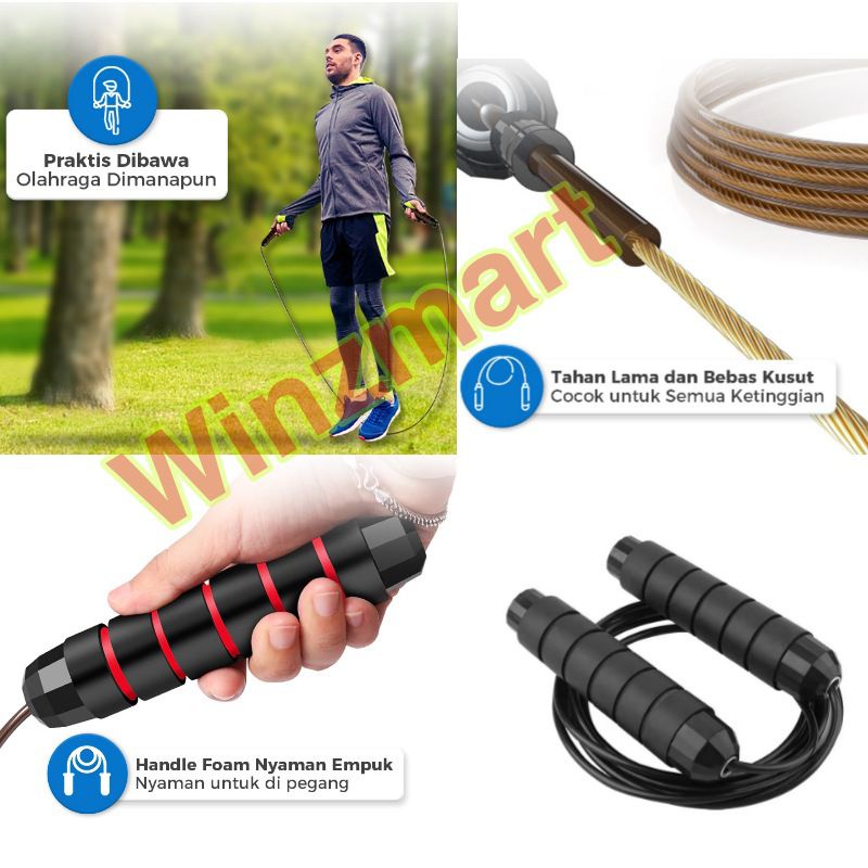Tali Olahraga MIISOO Jump Rope Skiping Skipping Workout Lompat Tali-1