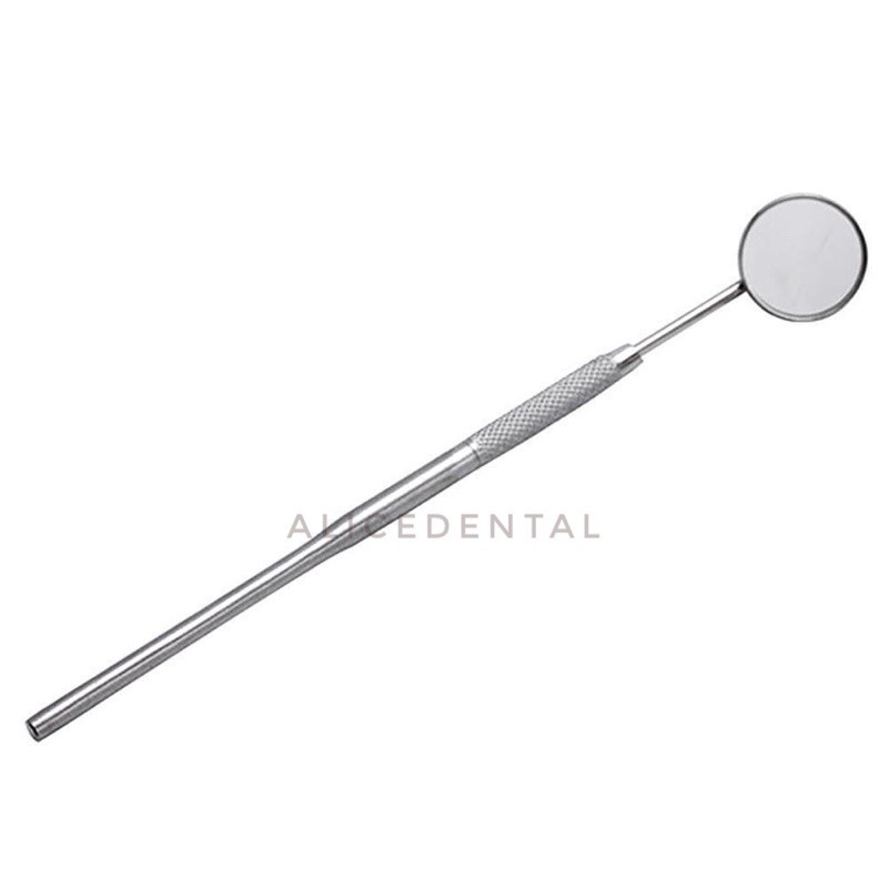 Dental kaca mulut cermin gigi stainless steel kacamulut no 4 mouth mirror handle gagang + kaca dokter gigi anti karat