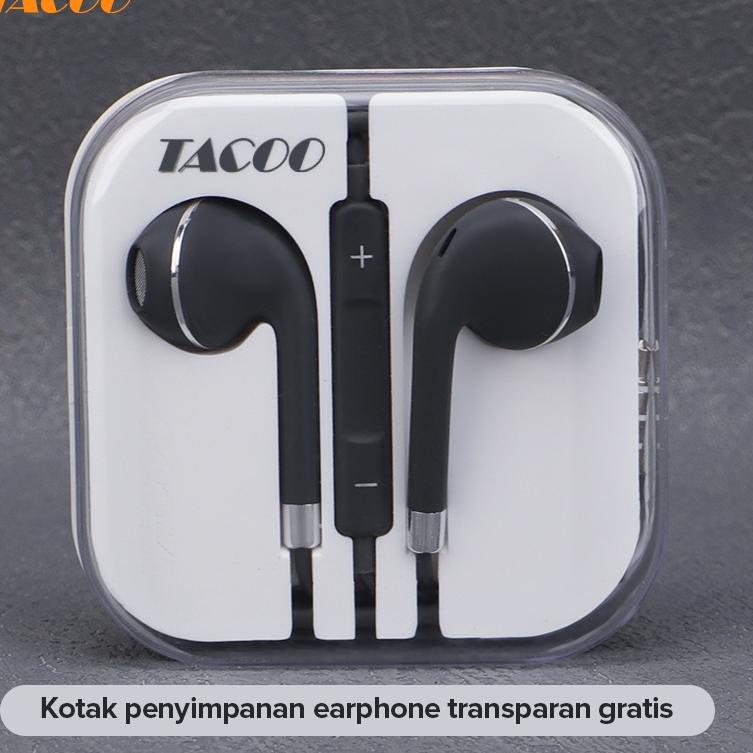 Terbaru.. TACOO Audio HD Headset with Packing Kotak super bass kabel semi-in-ear berkualitas tinggi 