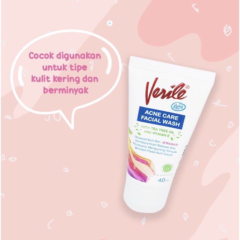 VERILE ACNE FACIAL WASH 40 ML - ED 03/2024