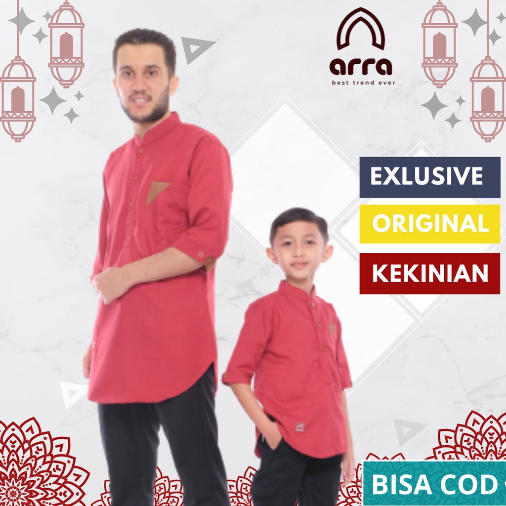 Kurta couple ayah anak baju koko couple ayah dan anak laki laki Arra Alfaruq kemeja couple ayah dan 