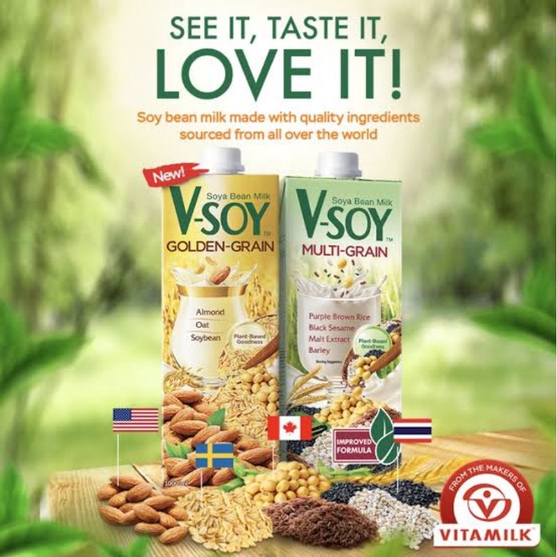 

V-soy multi grain / v-soy golden grain / soya milk v-soy