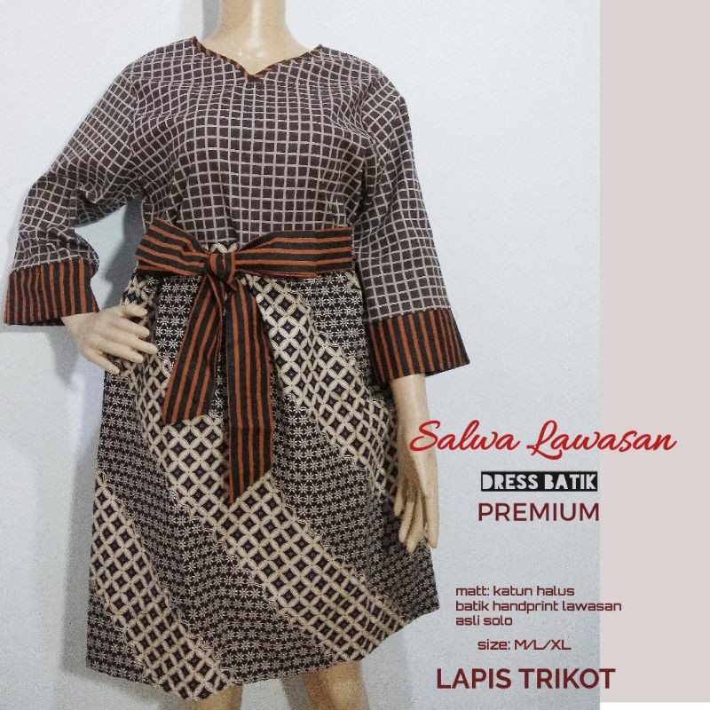 PREMIUM QUALITY-DRESS BATIK MODERN |SALWA DRESS BATIK LAWASAN