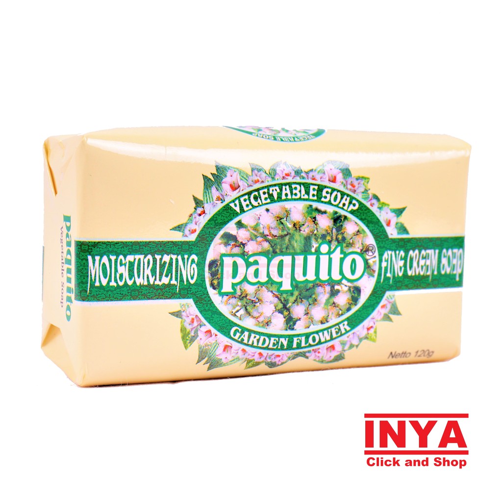 PAQUITO GARDEN FLOWER WHITE VEGETABLE SOAP 120gr - Sabun Batang