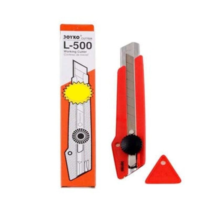 

Aman Pisau Cuter Besi Besar / Pemotong Joyko Cutter L-500 - Cutter Only Hemat