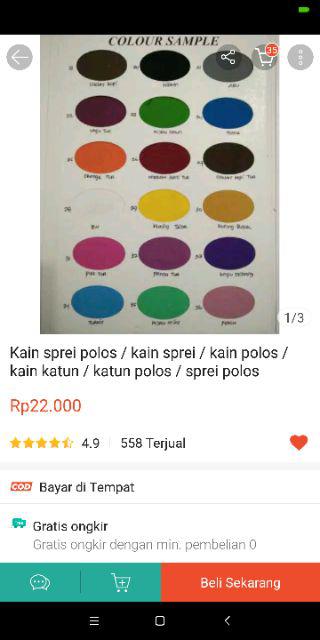 Kain Sprei Polos / Kain Sprei / Kain Polos / Kain Katun / Katun Polos / Sprei Polos