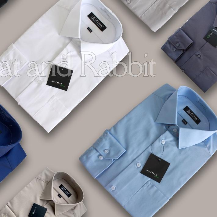 ➧ Alisan Lengan Panjang SLIMFIT Polos Kemeja Alisan Pria Formal Original Kemeja Alisan Lengan Panjan