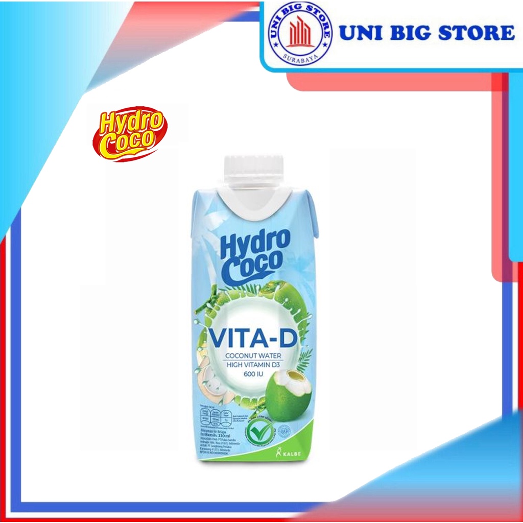 

Hydro Coco Air Kelapa VITA D 330 ml Hydrococo Coconut Water Vit D