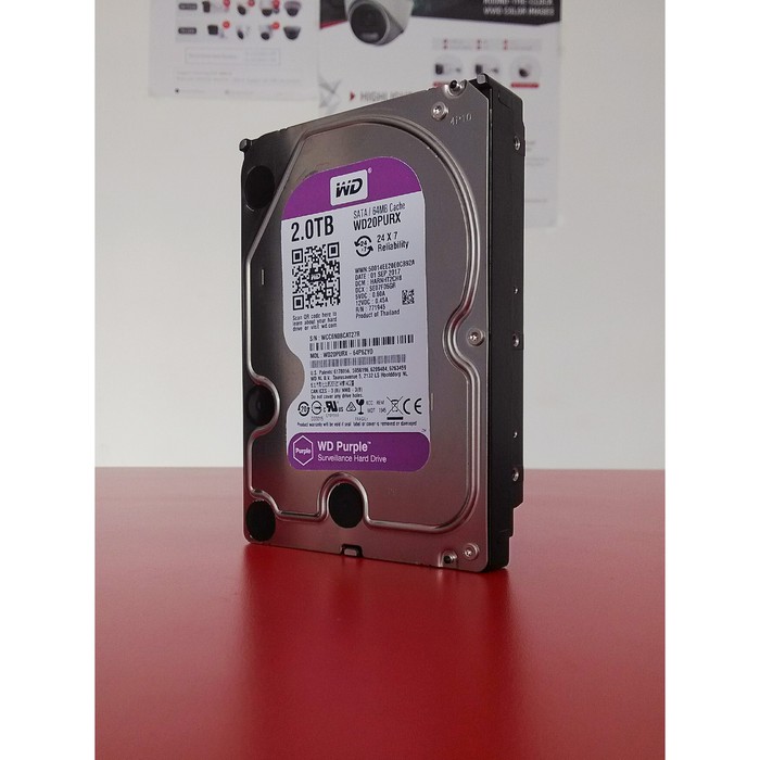 Harddisk Sata WD Purple 2TB HDD 3.5 Khusus Untuk CCTV