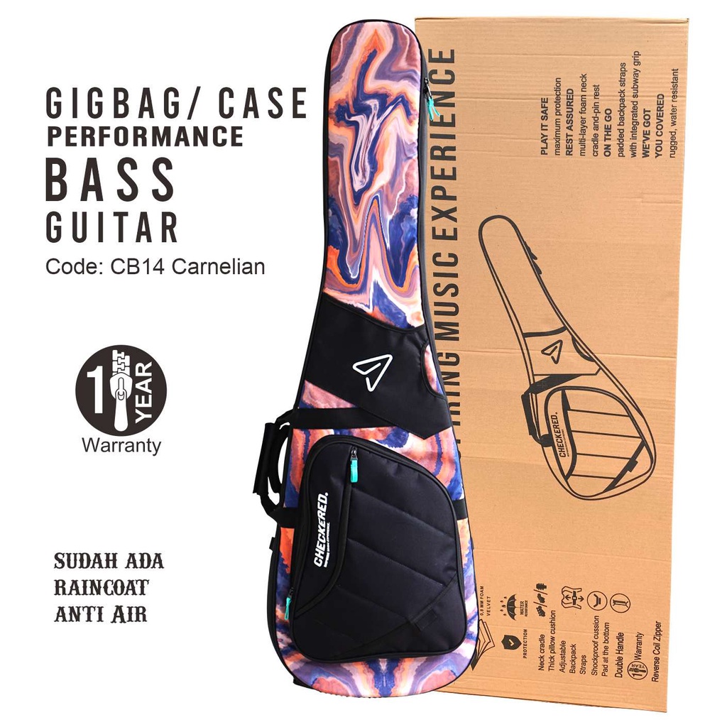 GIGBAG GITAR BASS CB14 CARNELIAN PRINTS PERFORMANCE CHECKERED