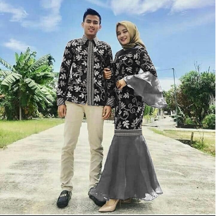 [COUPLE DUYUNG KACA SL]Baju batik Couple batik polyster var color