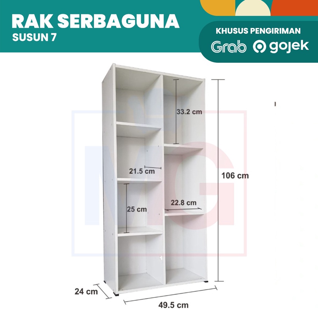 

Rak Buku 7 Susun | Rak Pajangan 7 Susun | Rak Serbaguna 7 Susun
