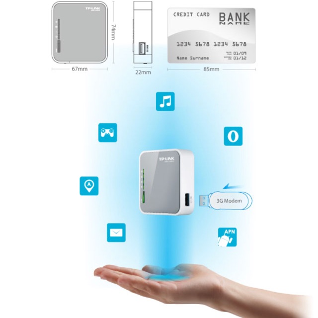 TP-LINK TL-MR3020 PORTABLE 3G / 4G WIRELESS N ROUTER MR3020 TP LINK support Modem