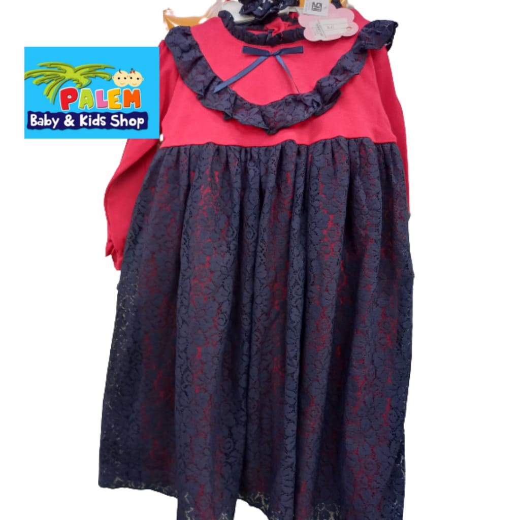 Mi Angel Gamis Brukat Pita 1643 4-5 TAHUN pakaian anak perempuan