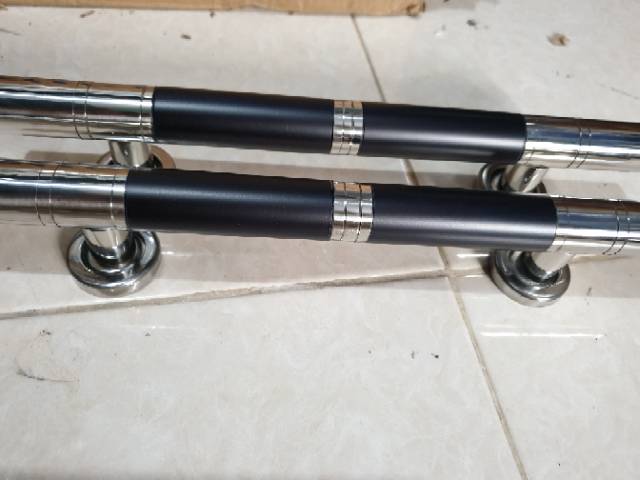 Handle pintu stainless 33cm bulat hitam PROMO TERMURAH