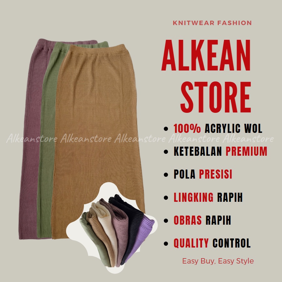 Alegae Baju Rajut Batwing Blouse Wanita Korea Premium Outer Tshirt Knitwear Original-5