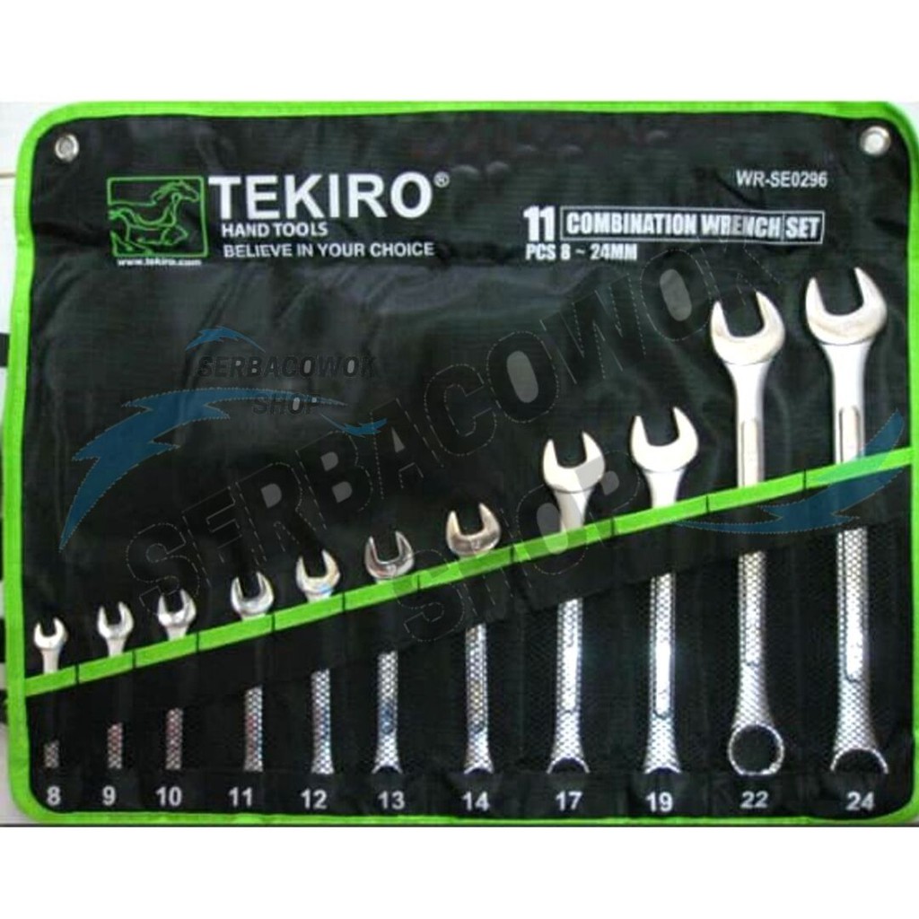 Tekiro Promo Kunci Ring Pas Set 11 Pcs 8 - 24 Mm Set Bonus 1 Pcs Kunci Sok Y Termurah Berkualitas