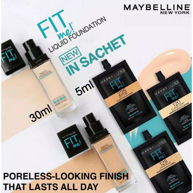 foundation maybelline fit me sachet