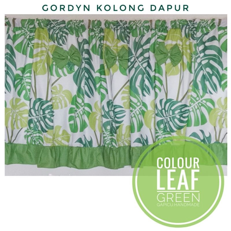 Cukupu gorden korden horden gordyn curtain kolong dapur shabby chic bunga kupu rumbai