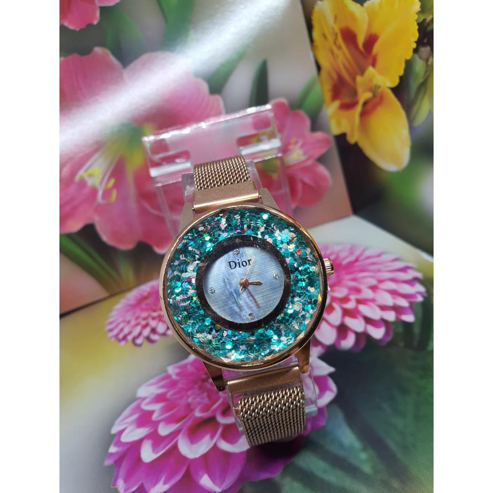 Jam tangan wanita magnet rose gold DIOR BELING BELING Terbaru