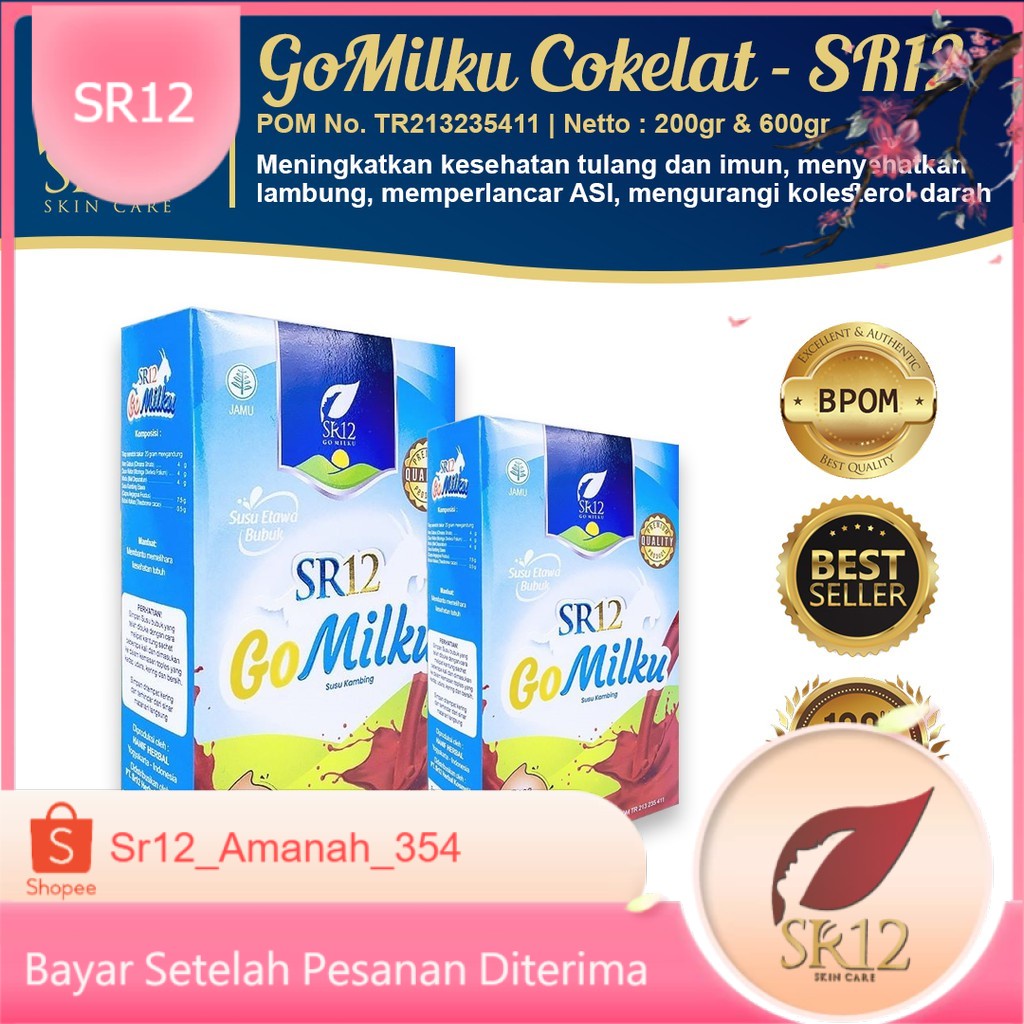 

SUSU GO MILKU SR12 ETAWA RASA COKELAT - SUSU GOMILKU - SUSU ETAWA KUALITAS PREMIUM - GOAT MILK BUBUK
