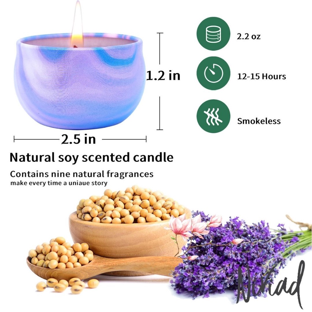 Lilin Aromaterapi/Scented Candle 2,2oz/Natural Soy Candle