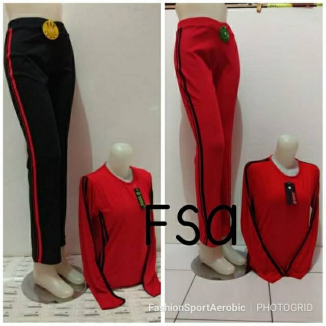 Setelan baju senam muslimah