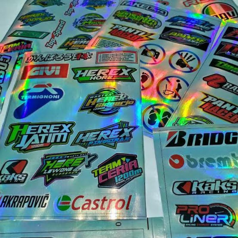 

CETAK STIKER HOLOGRAM LEMBAR A3+ / STIKER MENGKILAP PELANGI FREE CUTTING