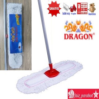 lap pel lantai kantor loby lebar 60 cm / 43 cm plus gagang panjang dragon