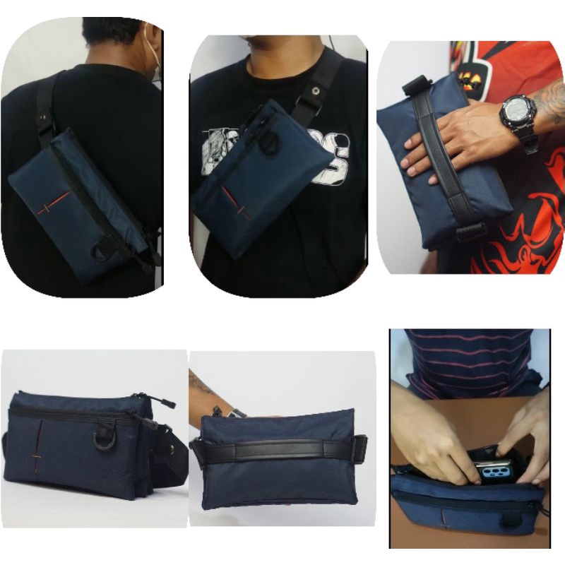 Tas selempang wanita/Waist Bag Pria /Clutch Bag Pria Evo WaterProof