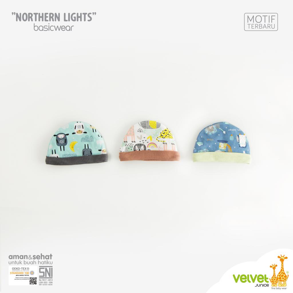 Topi Bayi VELVET TOPI NORTHERN LIGHTS 0-3m 3pcs