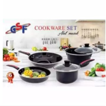 GSF Wajan Panci Cookware Set Enamel Jumbo 6 pcs - 1831