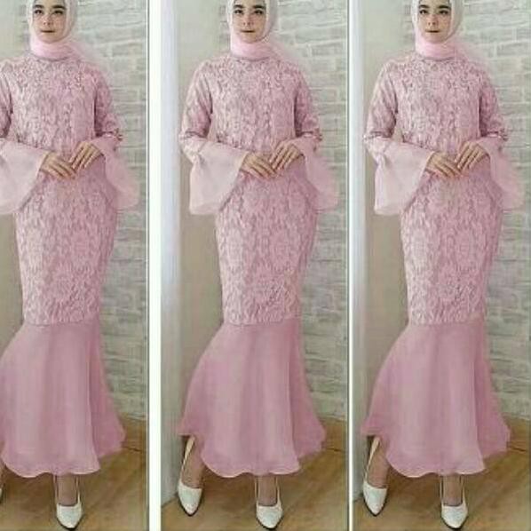 PROMO>>DRESS BRUKAT DUYUNG / GAUN PESTA BRUKAT MODEL MERMAID MURAH BAGUS. Popular
