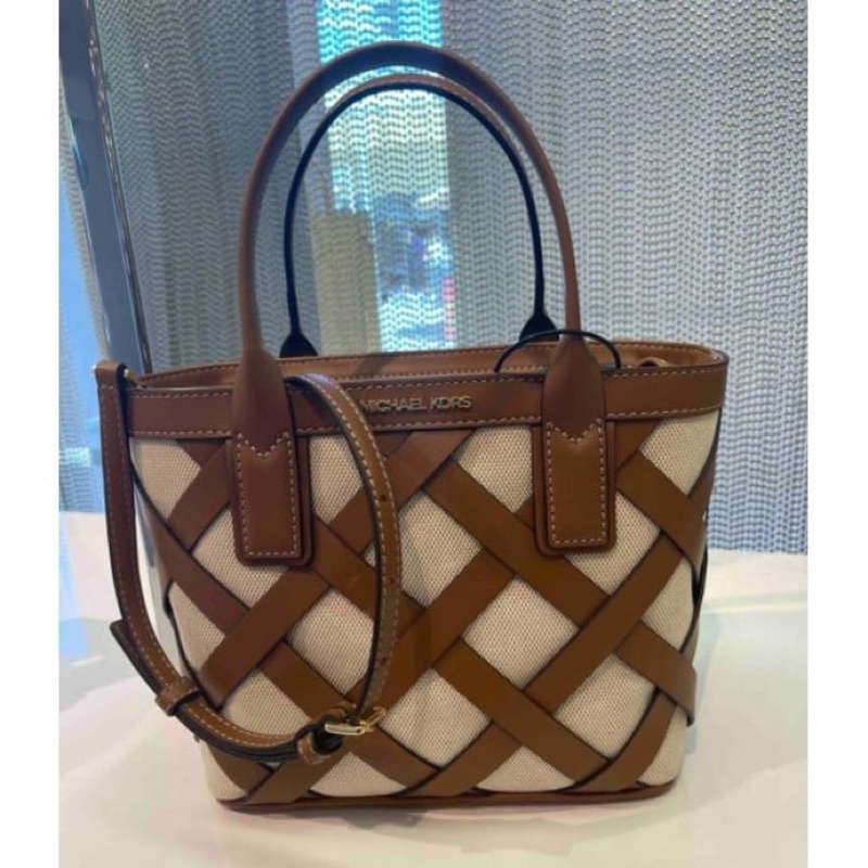 Tas MK original - Michael Kors sienna small tote in luggage