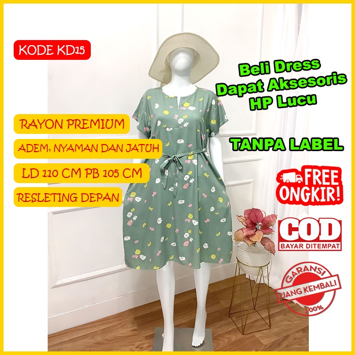 Daster Tali Samping Kanan Kiri Ibu wanita Hamil Bumil Busui Resleting Depan LD 110 Cm Panjang Selutu