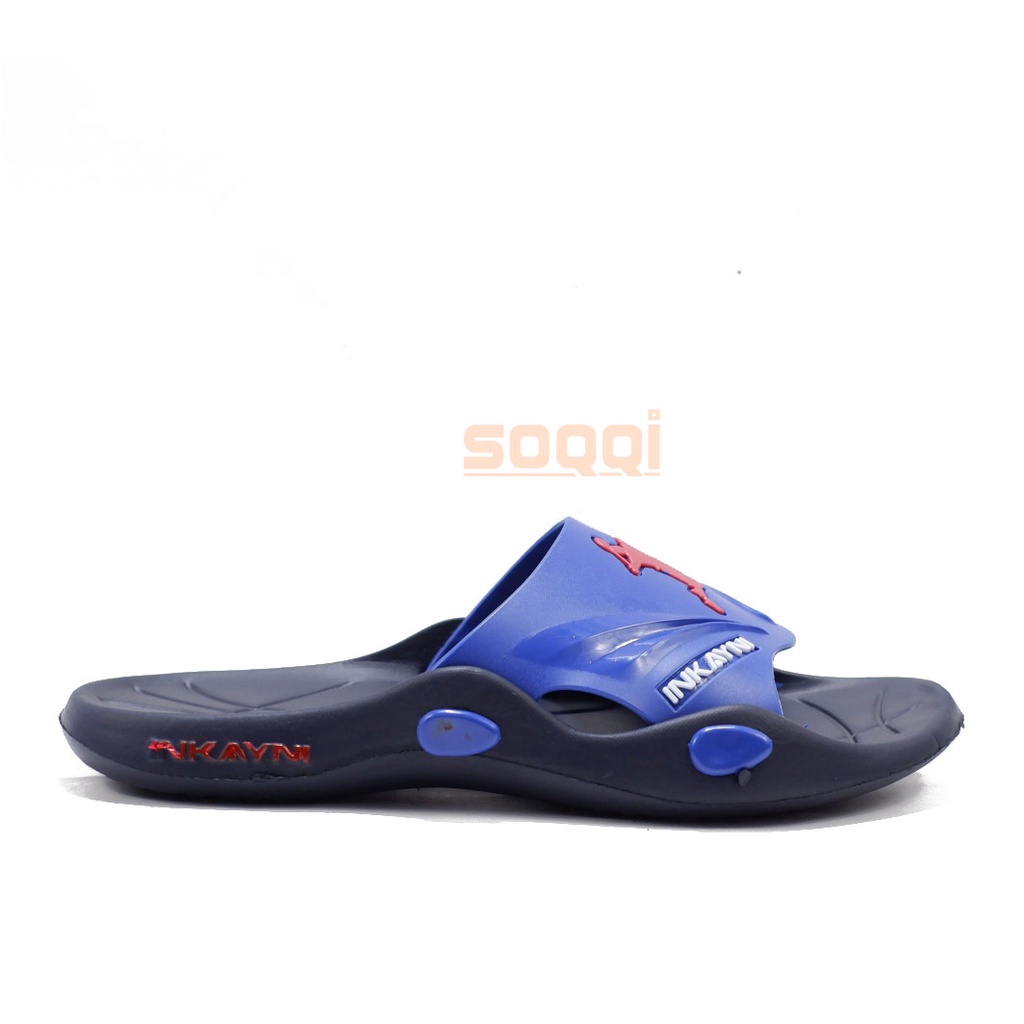 Sendal selop pria karet import original sandal slop cowok dewasa model distro casual sendal slide branded Soqqi inkayni 6018 X terbaru cod murah 39-44