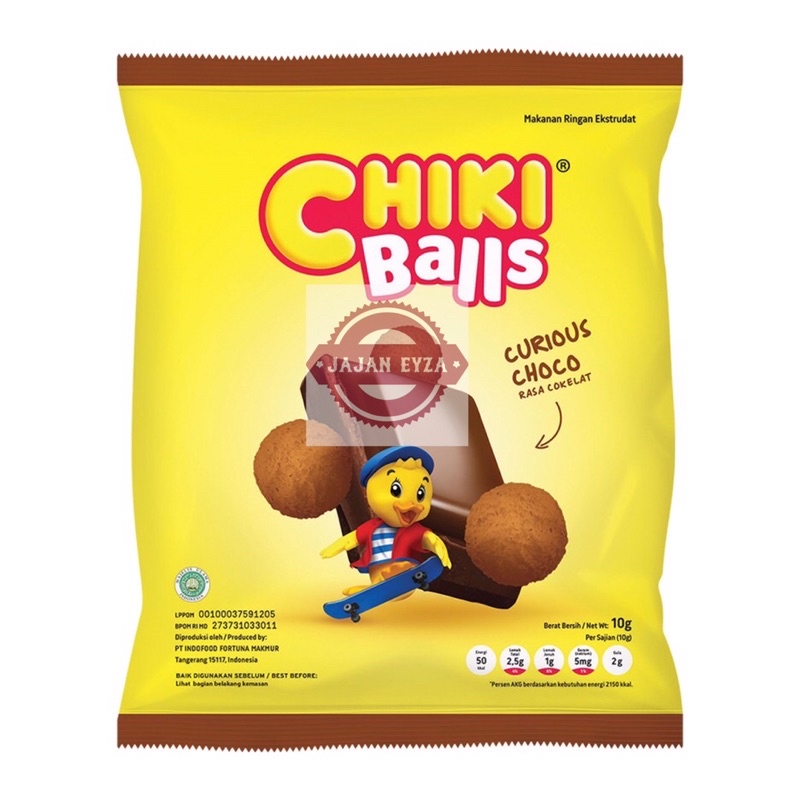 Maem_Yummy Indofood Chiki Balls Renteng Isi 10 Rasa Coklat