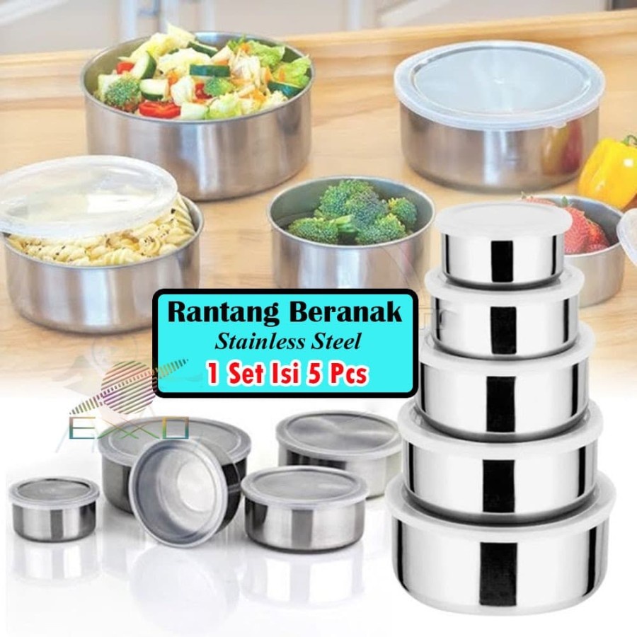 Rantang Stainless 5 Susun Rantang Susun Stainlesss Protect Box Kotak Bekal Susun