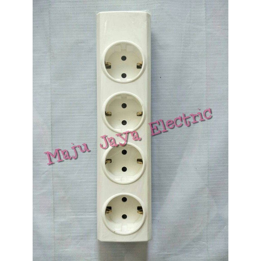 Jual StopKontak Stop Kontak Broco 4 Empat Lubang Socket OB Outbow Tembok LS1