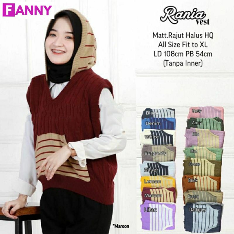 rania vest / rania cardy / rompi rajut / rajut premium / pakaian rajut / rajut cardy / good fashion