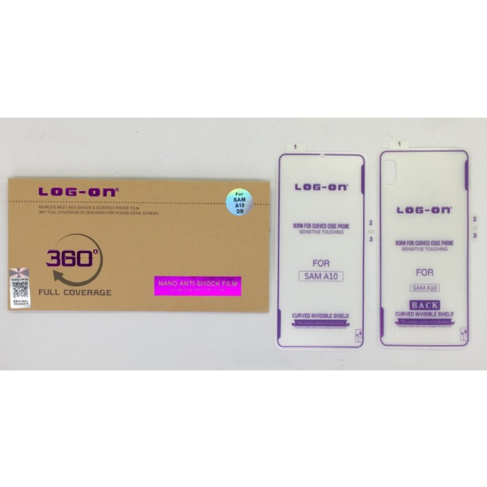 ANTISHOCK SAMSUNG A10 SCREEN PROTECTOR LOG ON  DEPAN&amp;BELAKANG