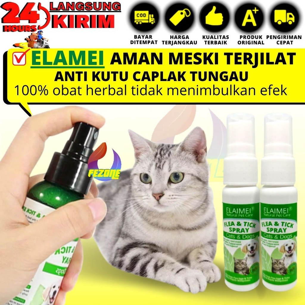 Obat Kutu Kucing Anjing Semprot Ampuh FEZONE