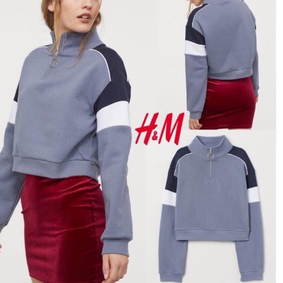 h&m collar sweatshirt