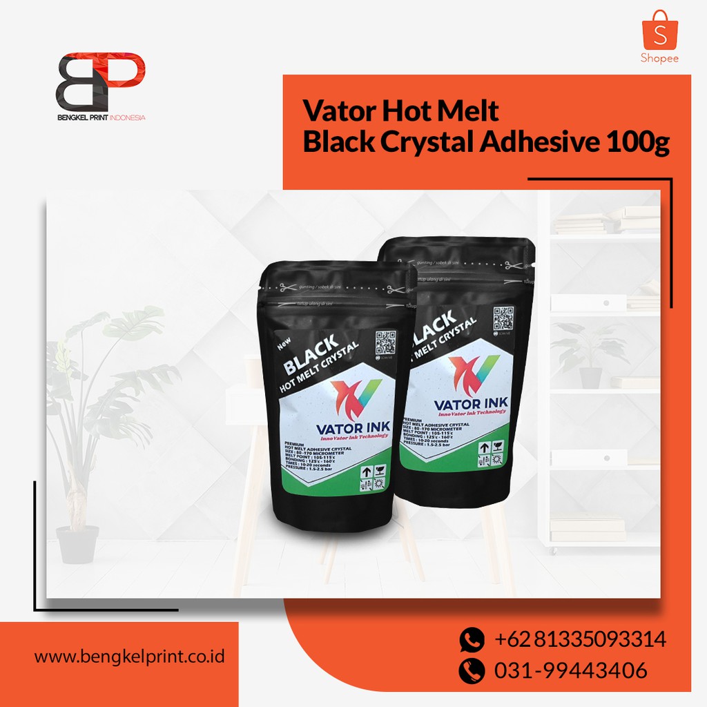 POWDER VATOR BLACK PREMIUM 100gr | BUBUK DTF POLIESTER