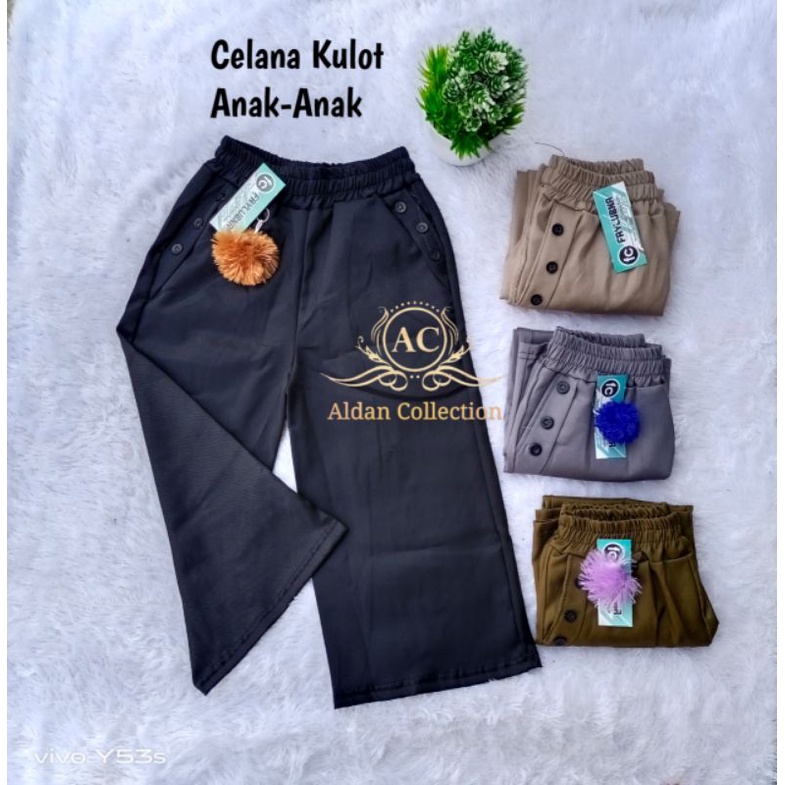 Celana Kulot Katun Anak Perempuan Usia 4_10 Tahun / Kulot Katun Anak / Celana Kulot Anak / Kulot Anak Perempuan / Celana Panjang Anak Perempuan / Celana Anak Perempuan