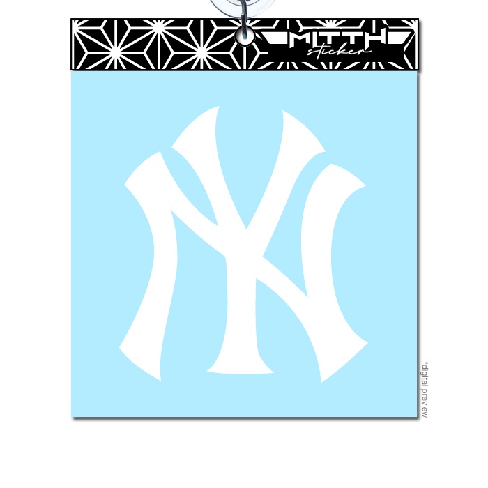 Stiker NY New York Yankees Baseball Logo Cutting Sticker untuk Mobil Motor