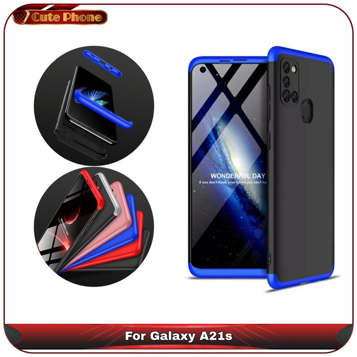 Casing Hard Case Samsung Galaxy A21S Slim Fit Armor 360 Full Cover GKK