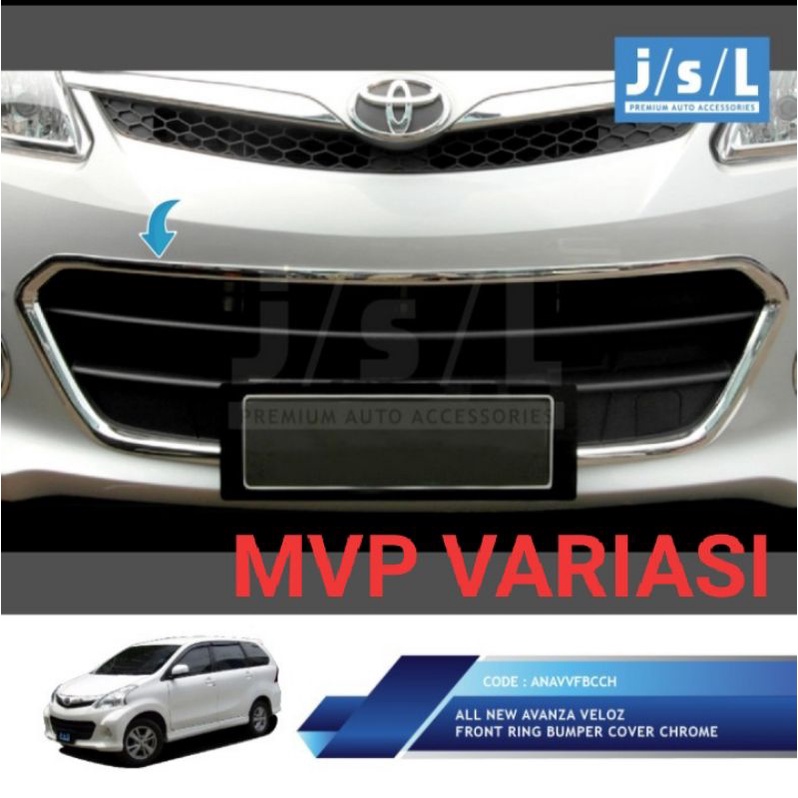 All New Avanza Veloz Front Ring Bumper Cover Chrome / Aksesoris Veloz