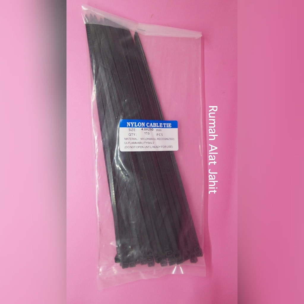 Nylon Kabel Tis / Cable tie / Pengikat Kabel Ukuran 4,8 x 250 mm